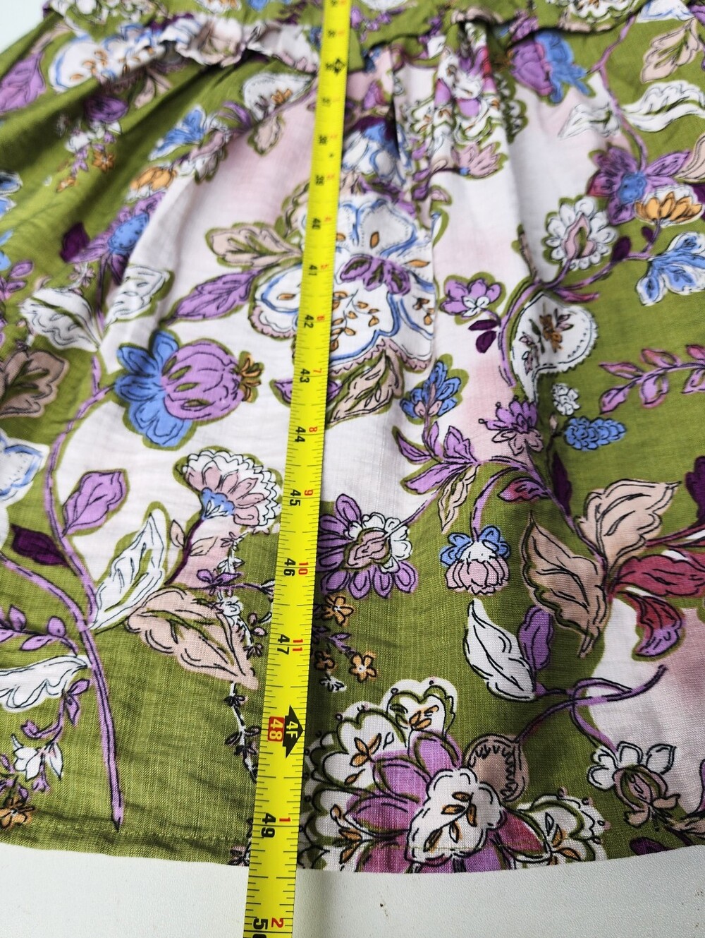 Monteau Los Angeles Women's Maxi Dress Floral Print Green Rayon Nylon Sz S - Picture 10 of 16